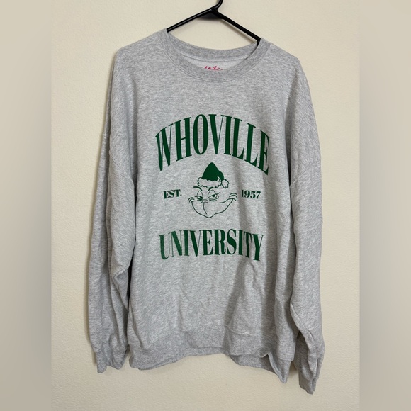 Tops - GIRL TRIBE CO The Grinch Whoeville university Crewneck sweatshirt